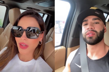 Gusttavo Lima e Andressa Suita posam em carros parecidos e fãs especulam volta