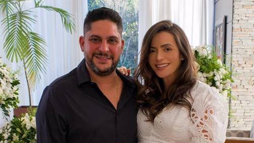 Jorge, da dupla com Mateus, se casa com Rachel Boscatti em cerimônia íntima