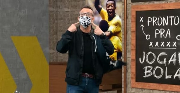 Neto revela que pai está com Covid e apresenta Donos da Bola de máscara: ‘Não sou Pateta’
