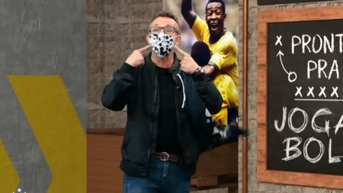 Neto revela que pai está com Covid e apresenta Donos da Bola de máscara: ‘Não sou Pateta’