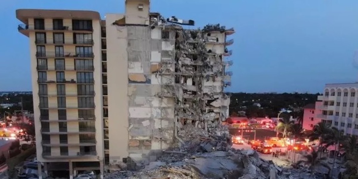 Prédio residencial desaba parcialmente em Miami; confira as imagens - Notícias - Clube 1