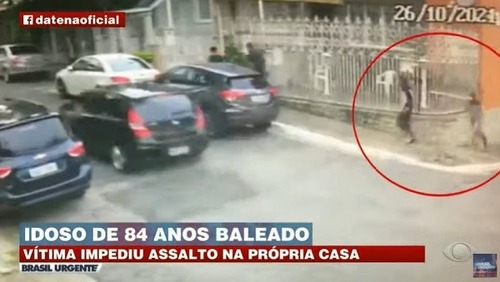 Idoso de 84 anos leva tiro na boca ao impedir assalto à própria casa em SP