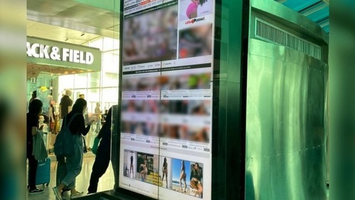 Painel de aeroporto exibe vídeo pornográfico no Rio