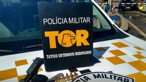 PM Rodoviária prende homem com pistola no pedágio de Santa Rita do Passa Quatro
