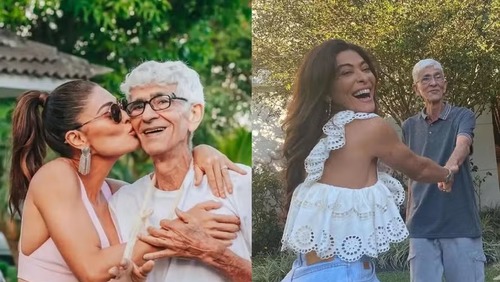 Pai de Juliana Paes morre e atriz interrompe férias na Europa