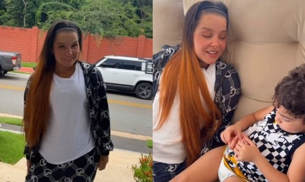 Maiara visita família de Marília Mendonça e canta para Léo