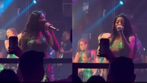 Ludmilla joga água em fã durante show