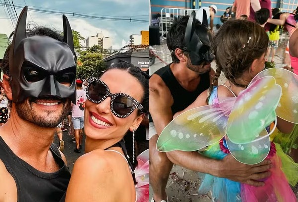 Rodrigo Santoro, esposa e filha passam o carnaval em Ribeirão Preto