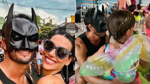 Rodrigo Santoro, esposa e filha passam o carnaval em Ribeirão Preto