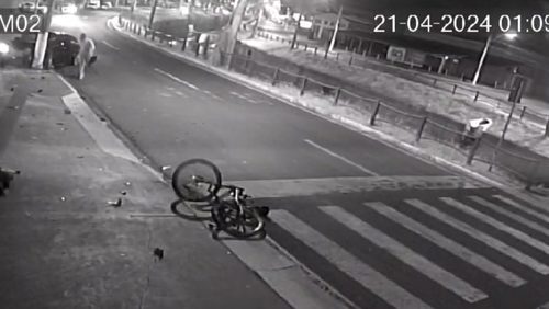 Ciclista voa após atropelamento em avenida de Sertãozinho