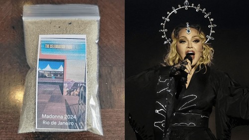 Areia de Copacabana é colocada à venda como relíquia do show da Madonna para fãs