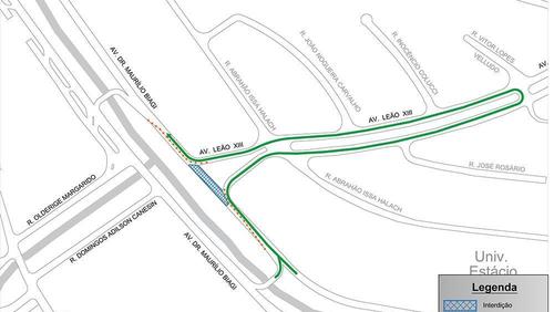 Trecho da pista Bairro/Centro da Maurílio Biagi será interditado neste sábado, dia 26