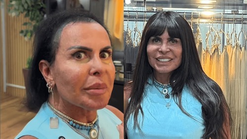 Gretchen mostra antes e depois da manutenção de mega hair: "Tem que durar 3 meses"