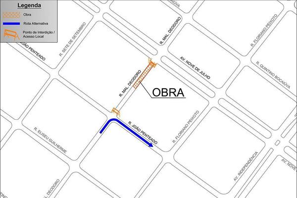 Trecho da rua Marechal Deodoro é interditado nesta terça-feira em Ribeirão Preto