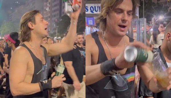 Ex-galã de Malhação vende bebidas em show de Lady Gaga