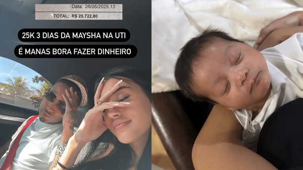 Bia Miranda gasta mais de R$ 25 mil para manter a filha internada por 3 dias na UTI