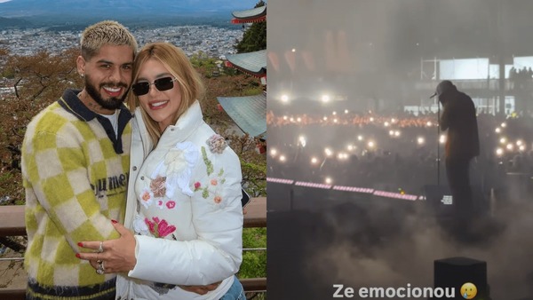 Zé Felipe chora muito em show ao cantar música feita para a ex Virginia Fonseca