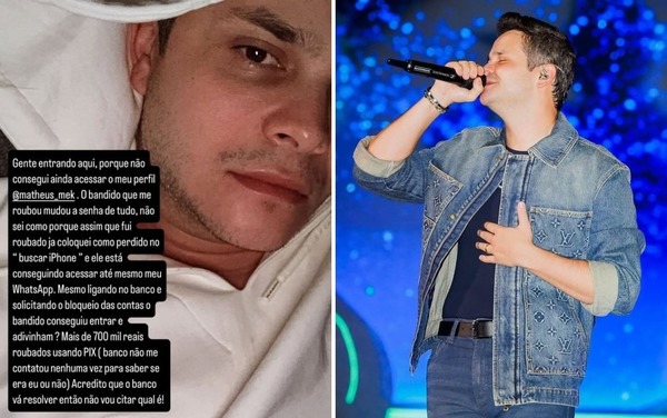 Matheus, da dupla com Kauan, perde R$ 700 mil após roubo de celular