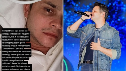 Matheus, da dupla com Kauan, perde R$ 700 mil após roubo de celular