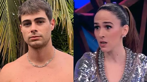 Tatá Werneck reage com bom humor ao 'volume' de Rafa Vitti em praia