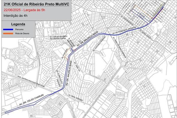 RP Mobi alerta para interdições no trânsito durante meia maratona neste domingo em Ribeirão Preto