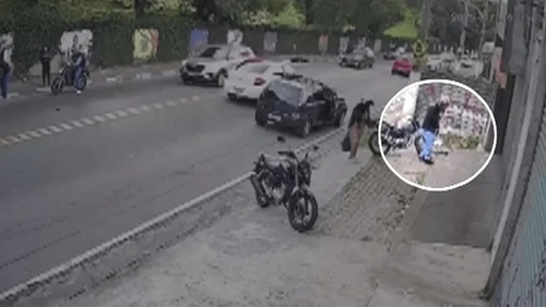 Novas imagens mostram homem pegando arma de PM que teve braço amputado após acidente em SP