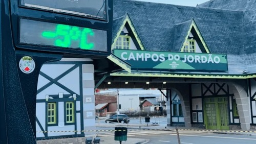 Campos do Jordão (SP) registra nova temperatura negativa e bate novo recorde de frio no ano