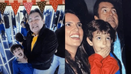 Filho caçula de Faustão presta homenagem no Dia dos Pais