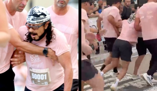 Bell Marques passa mal durante corrida em Fortaleza (CE) e sai carregado