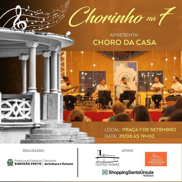 Ribeirão Preto retoma o chorinho na Praça 7 de Setembro nesta sexta-feira