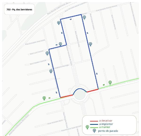 Linha 703 terá itinerário ampliado para atender região do Parque Cândido Portinari em Ribeirão Preto