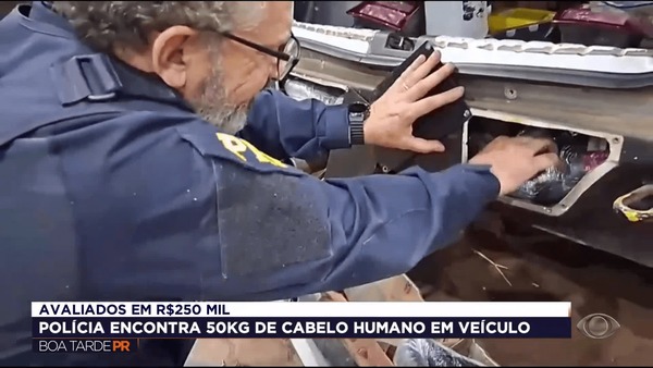 PRF apreende 50 kg de cabelo humano avaliado em R$ 250 mil em Cascavel
