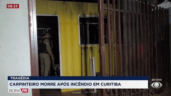 Carpinteiro morre em incêndio após acender vela em Curitiba