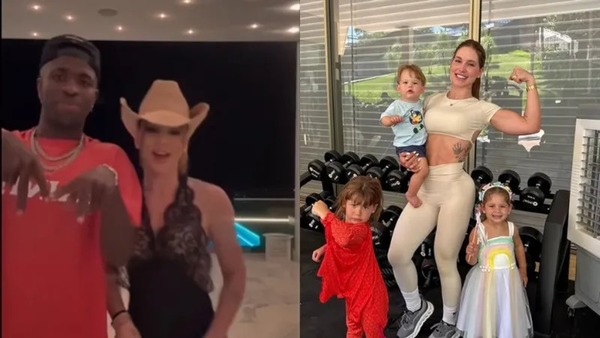 Virgínia posta foto com filhos após vídeo de Vini Jr.: 'Segundou com eles'