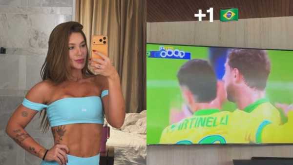 Virgínia Fonseca acompanha jogo da Seleção após dar 2ª chance para Vini Jr.
