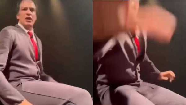 Mateus Solano causa polêmica ao dar tapa em celular ao ser filmado em peça