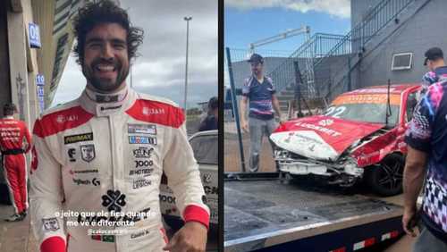 Caio Castro sofre acidente durante treino da Cascavel de Ouro: 'Susto'