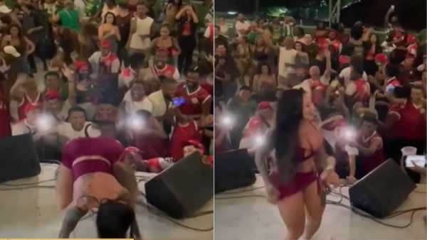 Rainha de bateria da Império da Tijuca causa polêmica ao se apresentar sem calcinha