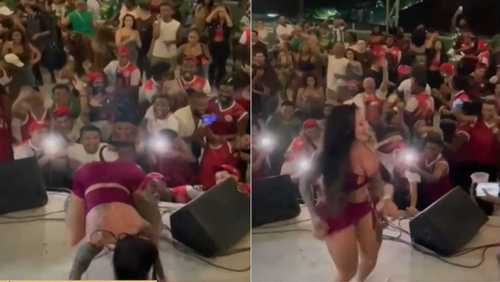 Rainha de bateria da Império da Tijuca causa polêmica ao se apresentar sem calcinha
