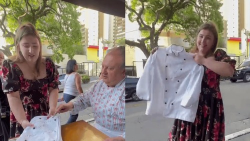 Fã chora ao conhecer Jacquin e ganha autógrafo nos bastidores de Pesadelo na Cozinha