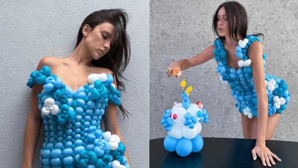 Livia Nunes escolhe vestido feito de balões para celebrar aniversário; veja fotos