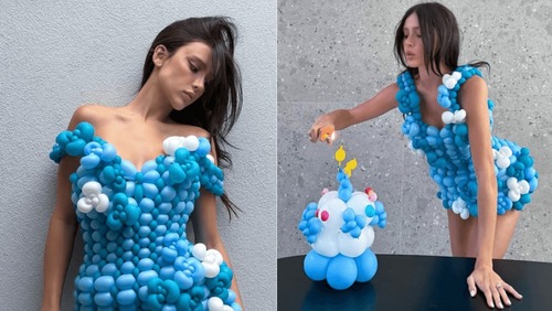 Livia Nunes escolhe vestido feito de balões para celebrar aniversário; veja fotos