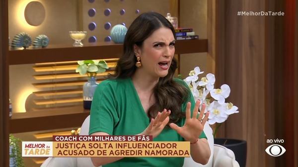 Chris Flores critica a soltura de "Calvo do Campari" após agressão à namorada: "Inacreditável"