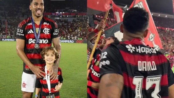 Filho de Danilo, do Flamengo, rouba a cena em entrevista ao se declarar para o rival