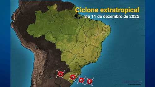 O que se sabe sobre o novo ciclone extratropical pode trazer ventos fortes