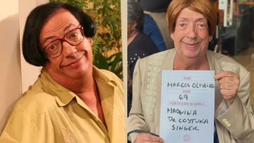 Marcos Oliveira, o Beiçola, ganha máquina de costura após pedido de Natal