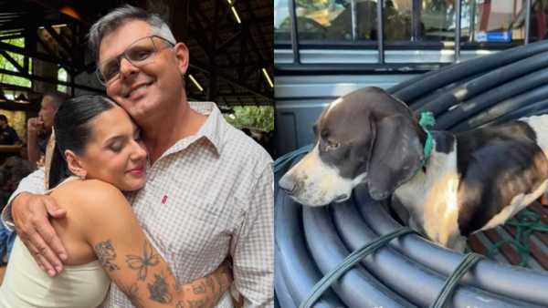 Pai de Ana Castela adota cachorra que o seguiu em Sete Quedas (MS)
