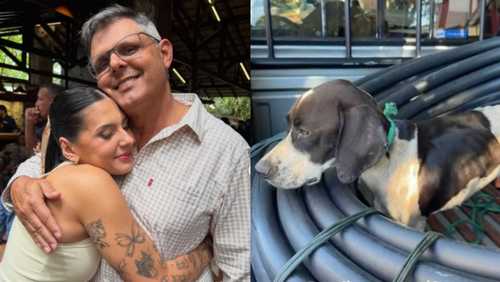 Pai de Ana Castela adota cachorra que o seguiu em Sete Quedas (MS)