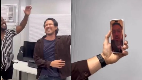 Fora de 'Três Graças', Belo agita camarim em chamada de vídeo