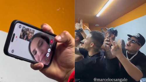 Filho de Ivete Sangalo liga para mãe e canta sucesso com equipe de Veigh